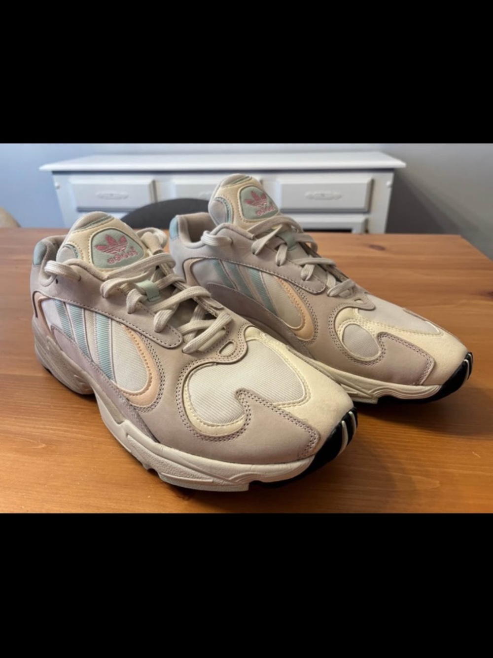 adidas Neutral Pastel Runner Sneakers - Cream, Light Blue & Pale Peach